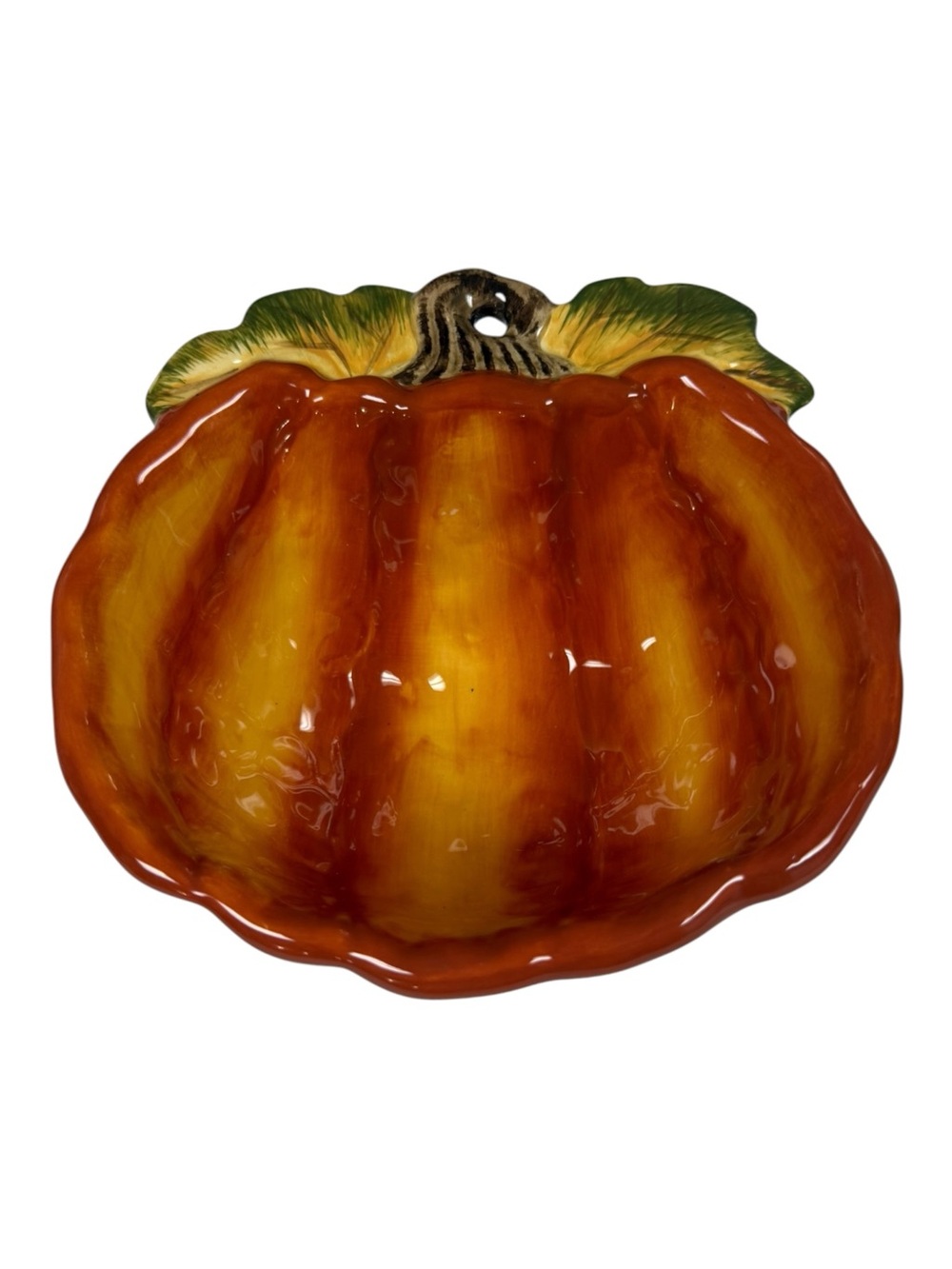 Ceramic Pumpkin Bowl Vintage Fall Thanksgiving Autumn Decor Treat Dish
